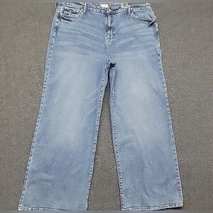 Wonderly Wide Leg Blue Jeans Womens Size 42 X 33"(Actual) High Waist NWT